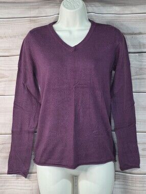 Mossimo Target Sweater Vneck Long Sleeve Plum Purple M